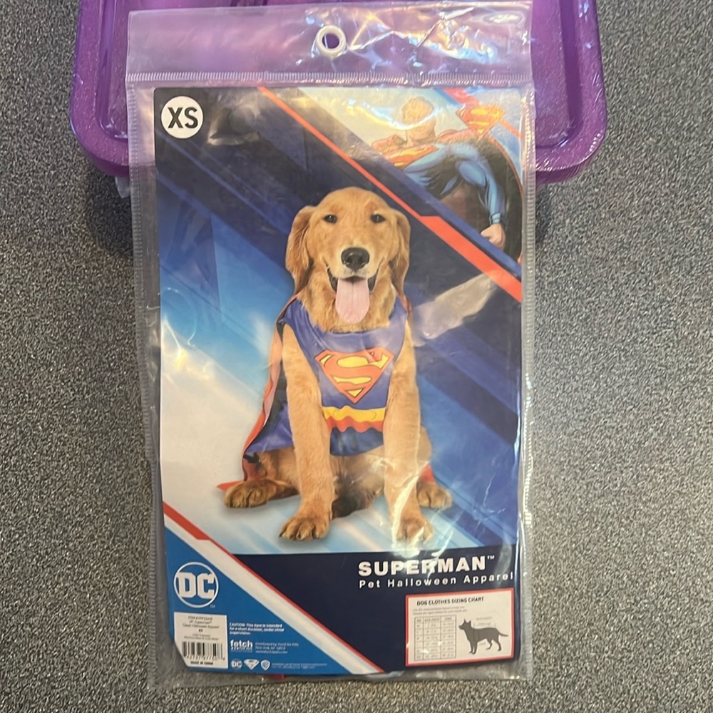 DC Superman Dog Costume NWT